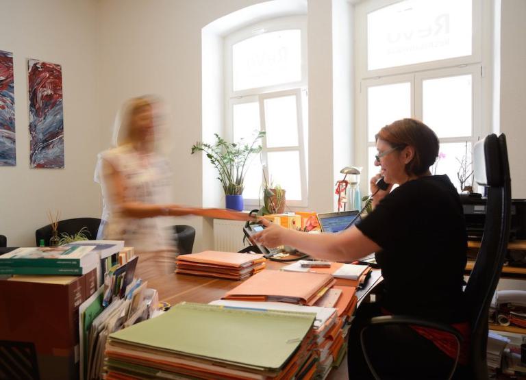 Arbeitsplatz in der Kanzlei